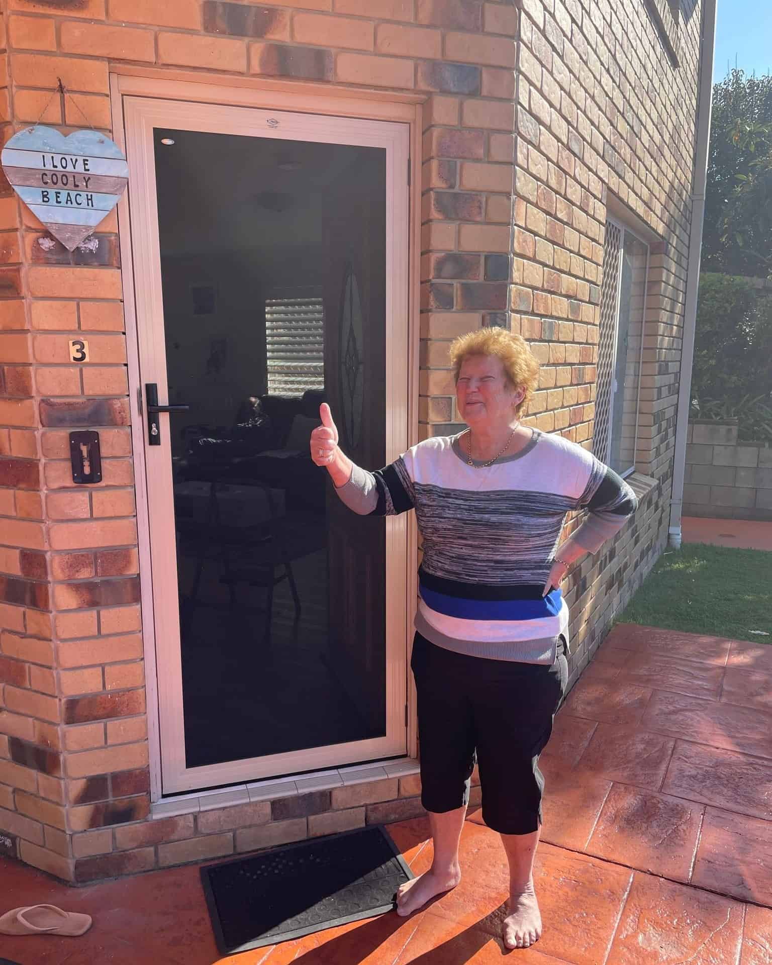 Read more about the article This Wonderful Customer Was Over The Moon With The Installation Of Her Crimsafe Hinged Door