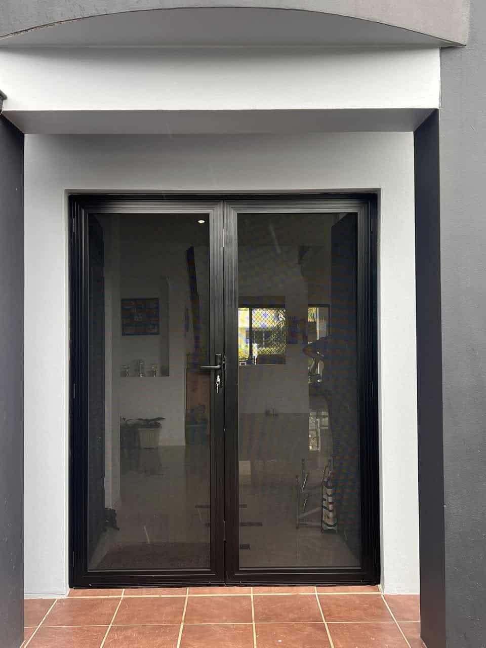 Just Installed - Crimsafe Double Front Door in Black - XL Security Screens 1
