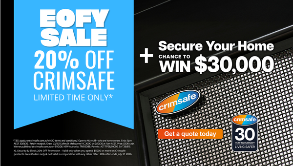 20% Off Crimsafe EOFYS
